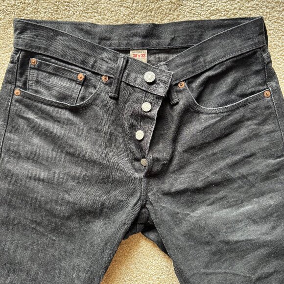 Double RL RRL Slim Fit Black Selvedge Jean 30x32 - Picture 3 of 10